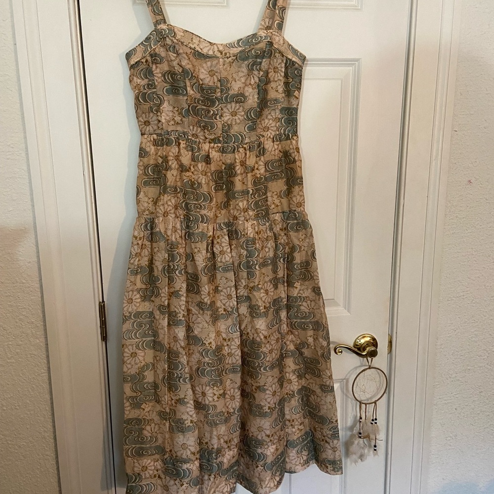 Ulla Johnson Tan Sleeveless Scoop Neck Sundress